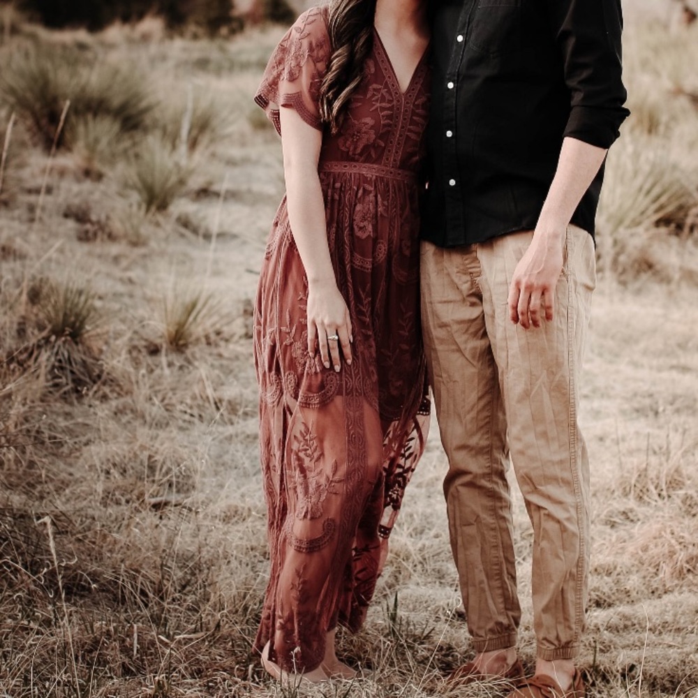 COPY - Mauve Marionette Maxi Lace Dress